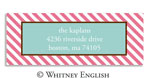Whitney English Address Labels - Red Sheeting (Holiday) (615378)